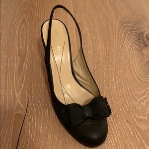 Kate spade black bow heels